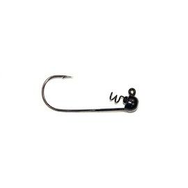 Gambler Screw Giggy Head with 4/0 Hook-Pack of 4 (Black, 1/4-Ounce)