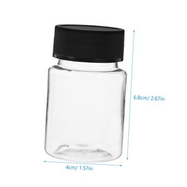 KICHOUSE 12pcs Wide Mouth Sampling Bottles Transparent Pet Refillable Bottles with Screw Caps for Easy Pouring for Travel and Industry