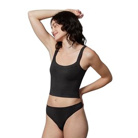 florence by mills Womens Softie Seamless Scoop Neck Tank Black Medium