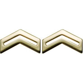 Army ROTC Rank for ENLISTED - Gold No Shine (Cadet - Corporal)