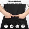Liitrsh 2 Pcs Unisex V Neck Apron 2 Pocket Tuxedo