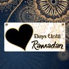 Days Until Ramadan Countdown Plaque - Decorative Wooden Hanging Sign