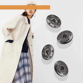 Druckknöpfe zum Aufnähen, 30 mm, schwarz, für Kleidung, Zubehör für Wollmäntel, Windbreaker, 20 Stück