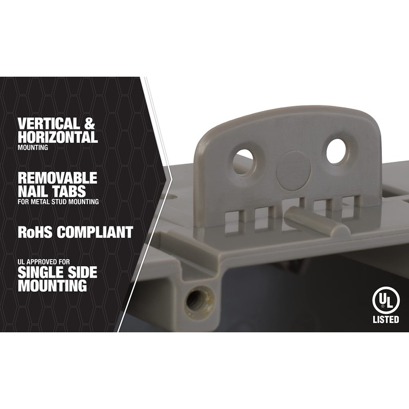 Southwire MSBMMT3G 3 Gang Multi Mount Device Box with Depth