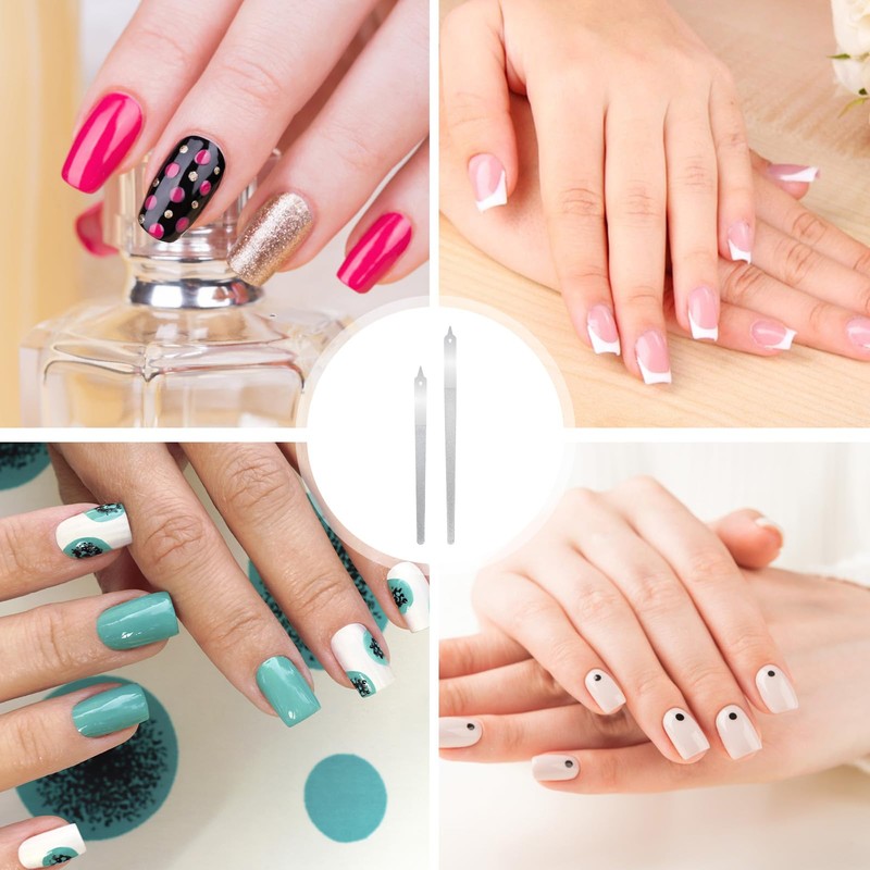 FNANJWQ 4 Pcs Diamond Deb Nail File Metal Nail File,