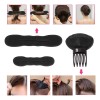 Kit Shaper Cabello Diadema Scrunchies Ligas Tiara Accesorios Negro 33pcs