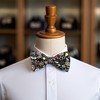 Colorful Fun Pattern Pre-Tied Bow Tie Mens Floral Space Adjustable