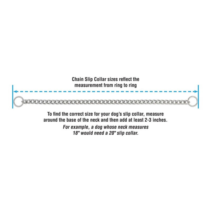Terrain D.O.G. Chain Slip Collar, Chrome Plated, 3.9mm x 26"