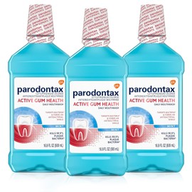 Parodontax Active Gum Health Mouthwash Antiplaque and Antigingivitis Mint 3 Pack