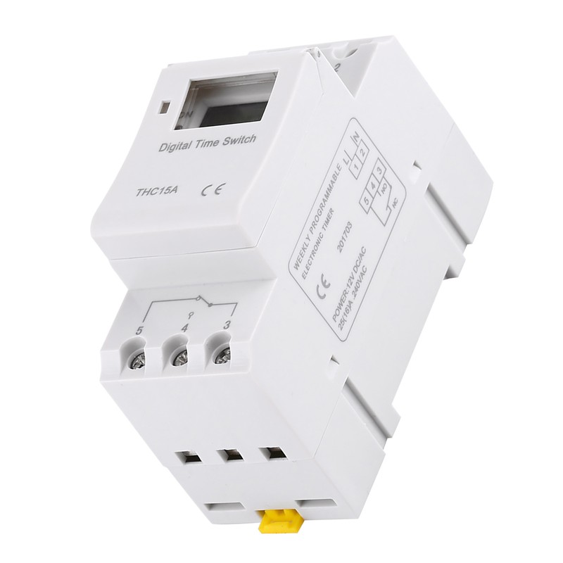LCD Display Weekly Programmable Electronic Relay 16on＆8off Timer Switch (AC/DC12V)