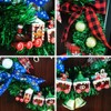 Christmas Front Door Wreath Funny Santa Claus Leg Decor Christmas
