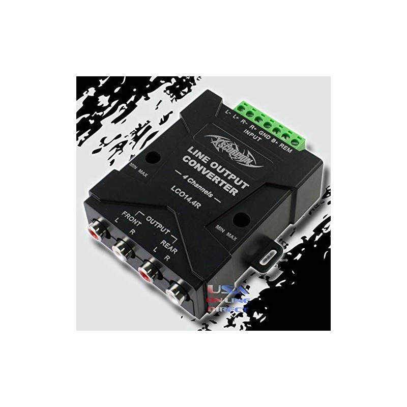 Xscorpion 4 Channel Speaker to RCA Line Output Signal Converter
