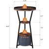 Yusong Round Side Table, Small Drink Table for Small Spaces,