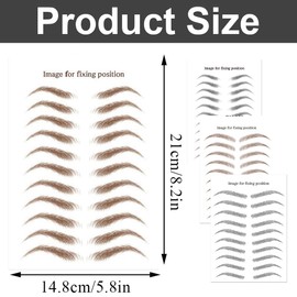 YNYCIPZ Brow Pencils & Powder, 4D Eyebrow Tattoo Sticker, Eyebrow Shaping Stencils, Eyebrow Tattoo Sticker, Eyebrow Shaping Stencils (4 Sheets)