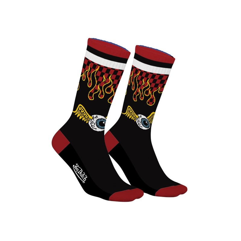 2 Pack Mens Patterned Cotton Socks, black