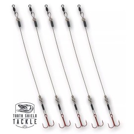 VMC Ice Fishing Stainless Steel Tip Up Leader Predator Rig #8 VMC Hook 5-Pack Silver