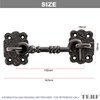 TERF® 100mm Heavy Duty Antique Black Cabin Door Hook and