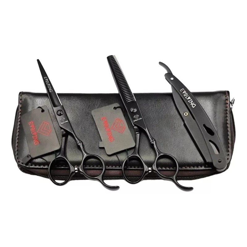 EVOLVING Tijeras Profesionales Acero Japones Rosa Oro Barberia