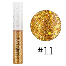 Handaiyan Iridescence Glitter Eyeliner, Liquid Glitter Eyeliner – Longwear Sparkle Liner & Eyeshadow Topper - Quick-Drying, Water-Based Formula – Buildable Shimmer Shades - Color: 11