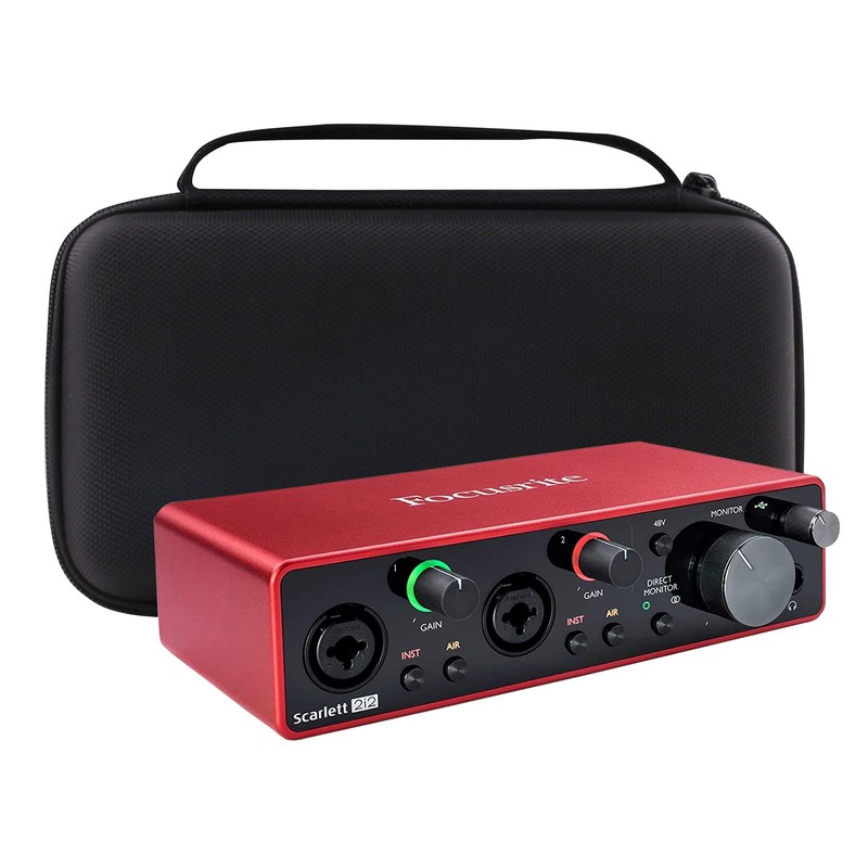 Focusrite Scarlett 2i2 3rd Gen Audio Interface Dedicated Protective Storage
