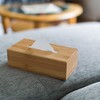 Relaxdays Bamboo Tissue Box (H x W 7.5 x 24 cm x