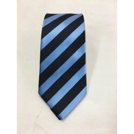 Covona Men's Black-and Blue Square Designed Tie