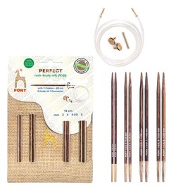 Pony Perfect Interchangeable Knitting Tips Set Just Jute 14cm - 1 Piece