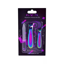 Rolabling Kit De Cortaúñas Rolabling De Colores Con Diseño De Arcoíris