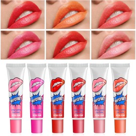 Labial Tinta Indeleble Larga Duración Peel Off Lip Gloss Máscara Tint Long Lasting impermeable Lip Gloss, larga duración, resistente al agua, con brillo de labios