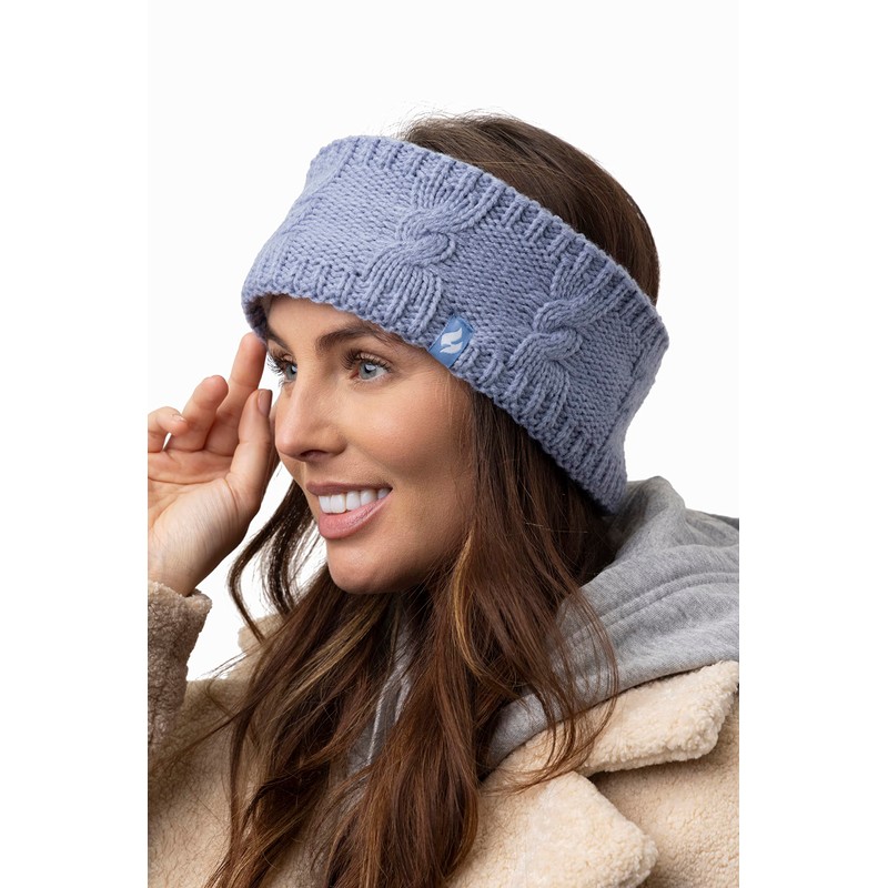 Heat Holders - Ladies Thick Cable Knitted Fleece Lined Thermal