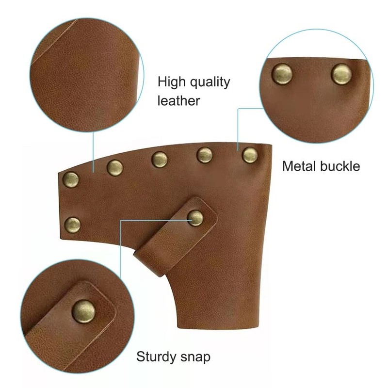 MiOYOOW Axe Sheath Leather Axe Cover Protective Case for Outdoor