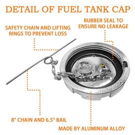 FTA-C-442 Kenworth Truck Fuel Tank 3 1/2” Nominal 5.5 TPI Compatible with Kenworth trucks, Non-Locking, Solid, Ultra Low Sulfur. Replaces# FTA-C-442