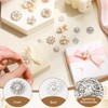 Wavwavw 160 Pcs Rhinestone Buttons Faux Pearl Buttons Flat Back