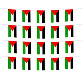 FFILL Palestine Banner Flag, Palestine Mini Flag Small Banner, for Party, Shops and Bars Decorations, And International Day Celebrations (Palestine)