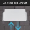 5.5" x 3" Black Galvanized Steel Vent Cover - Duct