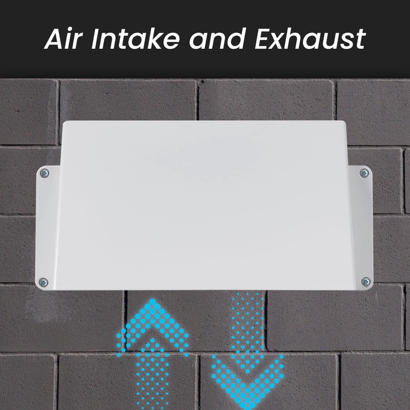 5.5" x 3" Black Galvanized Steel Vent Cover - Duct