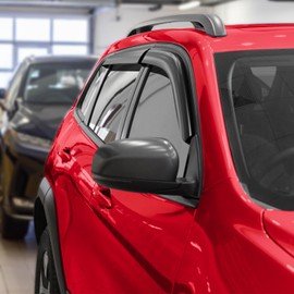 Voron Glass Tape-on Extra Durable Rain Guards for Jeep Cherokee 2014-2023, Window Deflectors, Vent Window Visors, 4 Pieces - 100854