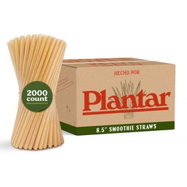Casa Plantar Bulk Pack of Jumbo Agave Straws for Smoothies | 1500 CT | Sustainable & Compostable Drinking Straws made from Upcycled Agave | Long-Lasting, Durable Drinking Straws that Won't Get Soggy