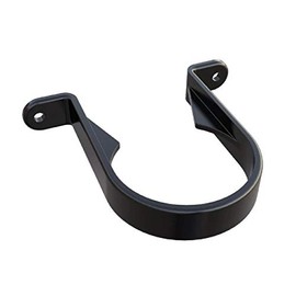 5 x Black Round 68mm Downpipe Brackets, Freeflow Rain Water Systems