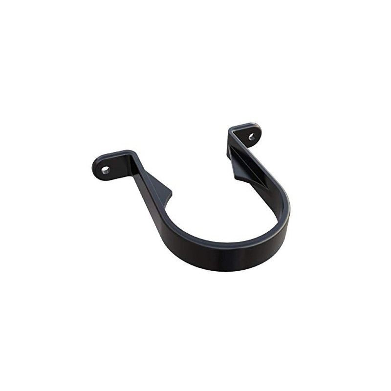 5 x Black Round 68mm Downpipe Brackets, Freeflow Rain Water