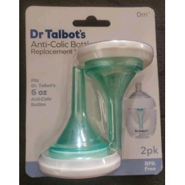 Dr. Talbot's Anti-Colic Bottle Replacement Valves 2-pk Fits 6 oz Bottles 0m+ NIP