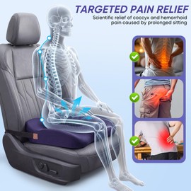 Comphekept Seat Cushion for Car, Comfortable Driving Support Pad