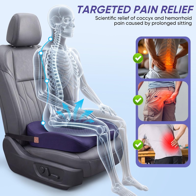 Comphekept Seat Cushion for Car, Comfortable Driving Support Pad
