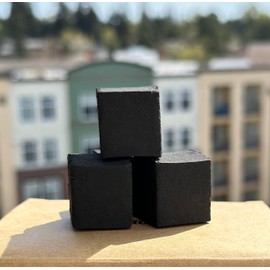 COCO BOO 100% Natural Coconut Charcoal, 72 Large Cubes, Premium Quality, Extended Burning, 25 mm
