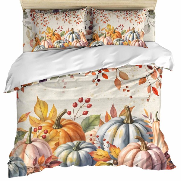 DecorLovee California King Duvet Cover Set - Orange Fall 4