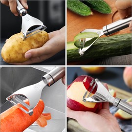Conisy Vegetable Peelers for Kitchen, Durable Ultra Sharp Stainless Steel Fruit Veggie Potato Carrot Cucumber Pealer (Y-Shaped)