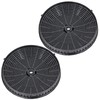 SPARES2GO Round Carbon Filter Pair compatible with Elica Cooker Hood