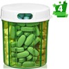 Pill Organizer Dispenser with 4 Compartments, Holder for Medication, Vitamins