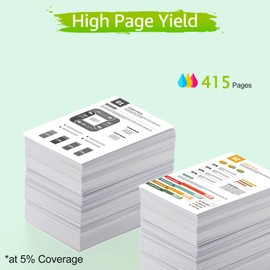 greencycle Remanufactured High Yield Ink Cartridge Replacement for HP 64 XL 64XL N9J91AN N9J92AN Compatible with Envy Photo 7858 7855 7155 6255 7158 7164, Envy 5542 Printer (8 Tri-Color)