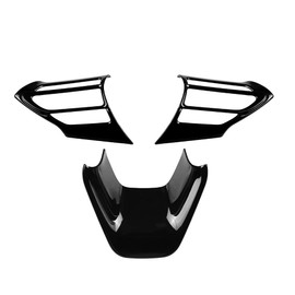 Toyota New Sienta 10 Series/Yaris/Yaris Cross/Aqua Steering Wheel Decoration/Aqua Steering Wheel Lower Cover Accessory (Piano Black 3P)